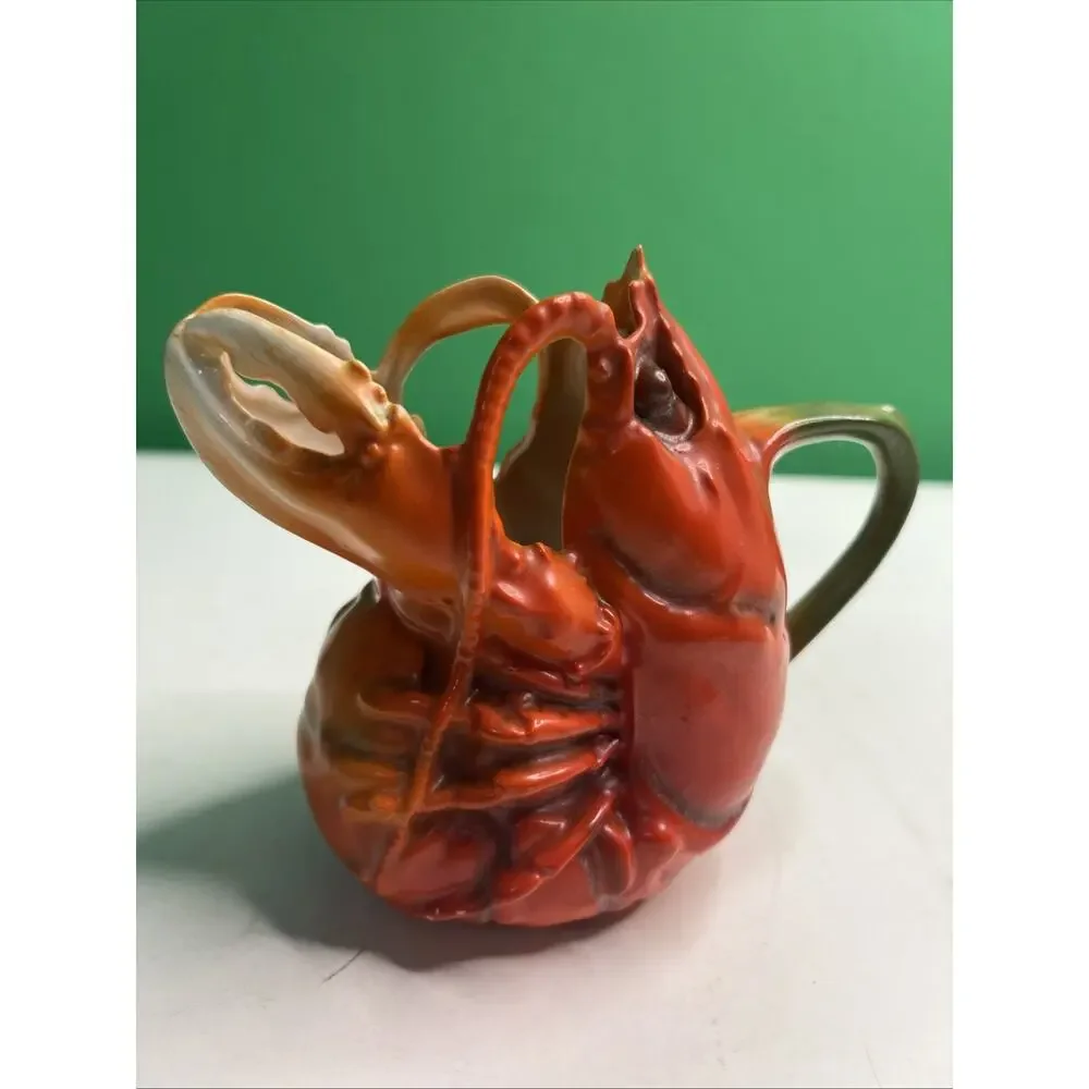 Antique Royal Bayreuth Lobster Butter Pitcher Creamer Porcelain Bavaria 4